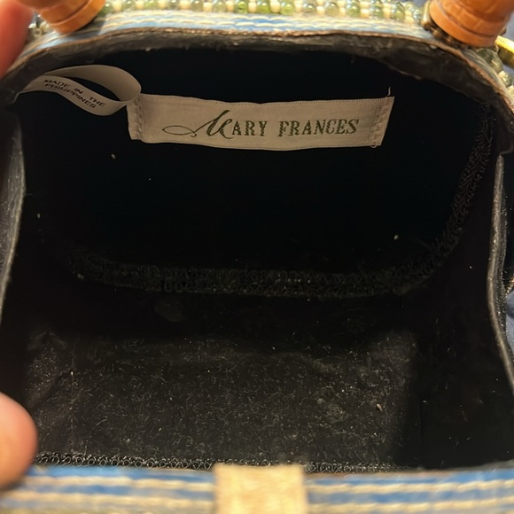 Mary Frances Coconut Grove Mini Beaded Hand Bag Palm Tree Seahorse Charm Vintage - Picture 9 of 10